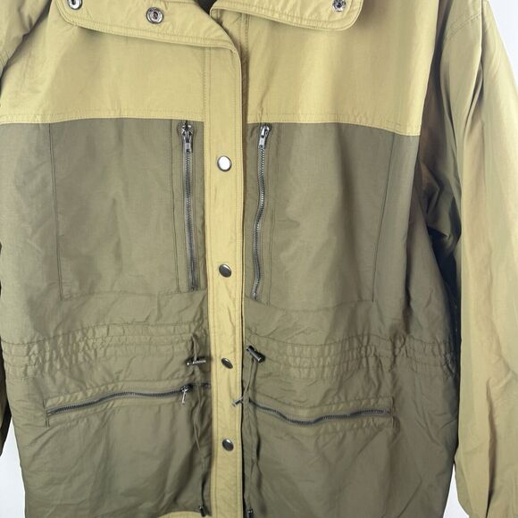 Womens Size‎ XL Olive Green Zip Utility Jacket Pockets Outdoors Hiking - Picture 3 of 10